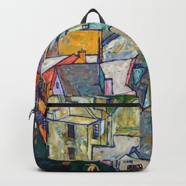Egon Schiele - Edge of Town (Krumau Town Crescent III) 1918 Backpack