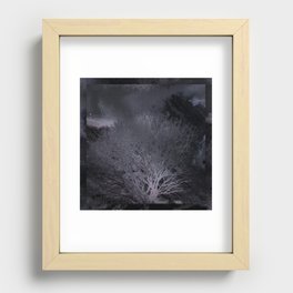 Watercolor Forest Trees Goth Recessed Framed Print