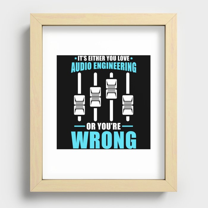 Audio Engineer Sound Technician Gift Recessed Framed Print