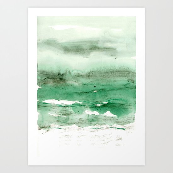 green & grey Art Print