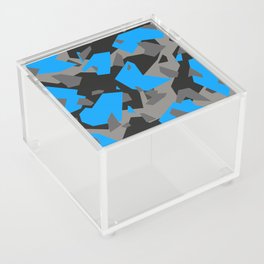 Black\Grey\Blue Geometric Camo Acrylic Box