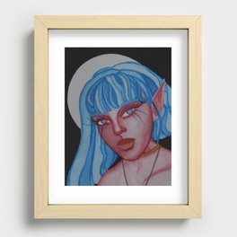 Ethereal moon portrait Recessed Framed Print