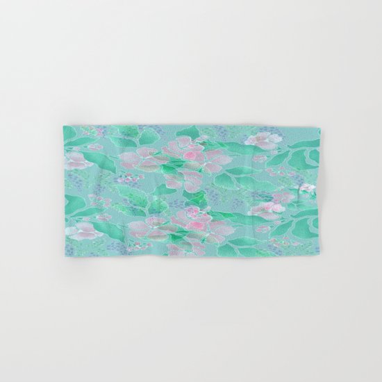 Soft Spring Floral Hand & Bath Towel