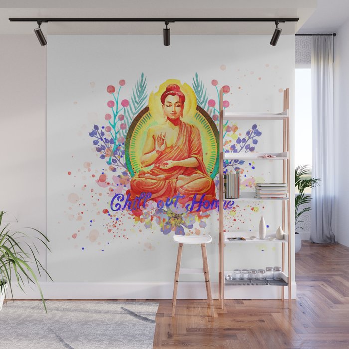 Chill out homie watercolor Wall Mural