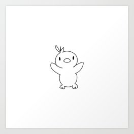 hello there from cute duck Art Print