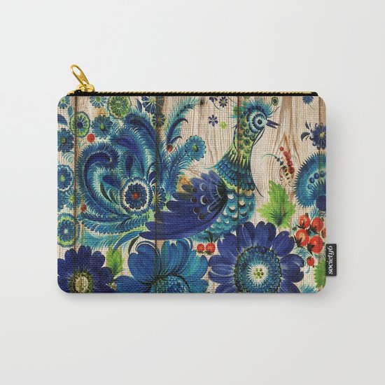 Russian Folk Art on Wood 02 Carry-All Pouch