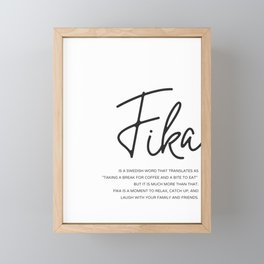 Fika Love Definition Framed Mini Art Print