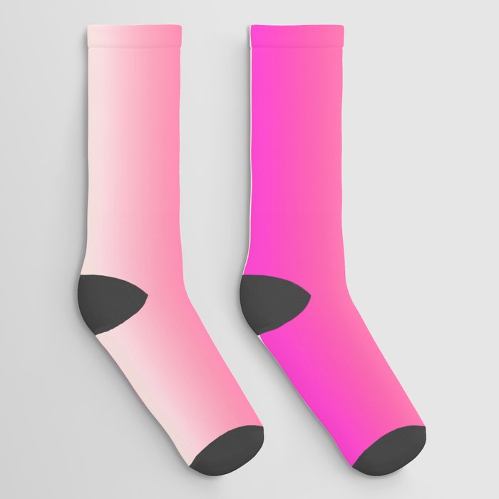 Pink Rose colors ombre abstract pattern  Socks