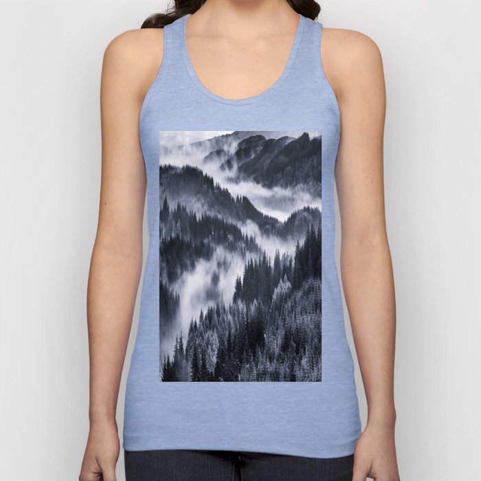Misty Forest Mountains Tank Top