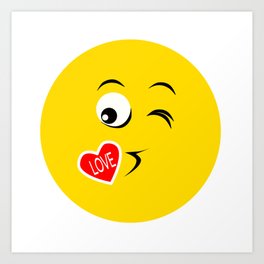 Love Emoji Art Print