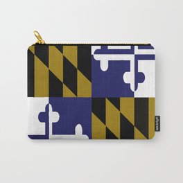 Maryland State Flag Baltimore Football Season Colors Purple Gold Carry-All Pouch