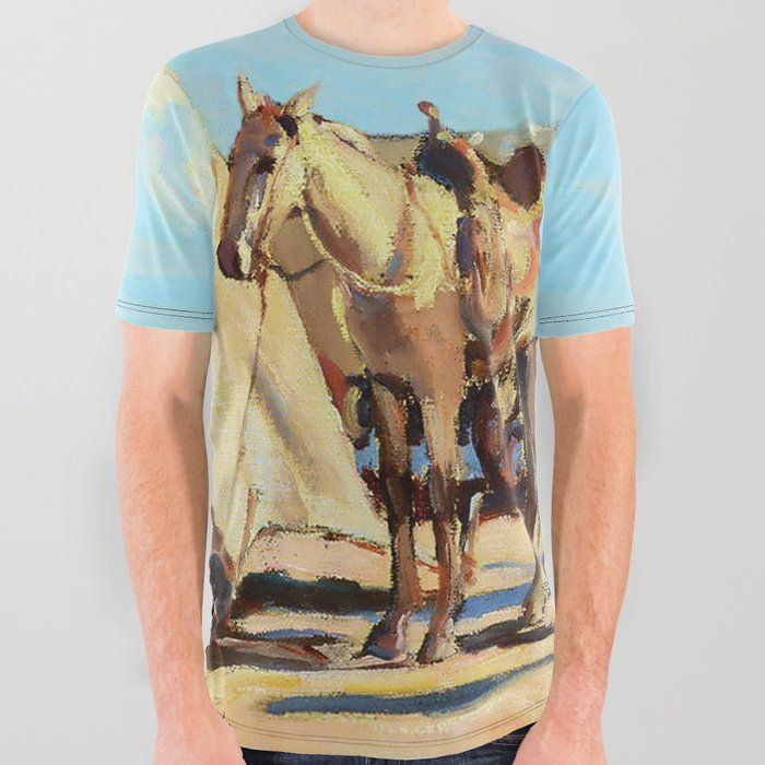 “Desert Rendezvous” by Carl Oscar Borg All Over Graphic Tee