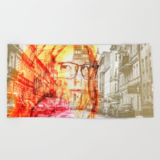 City girl Beach Towel
