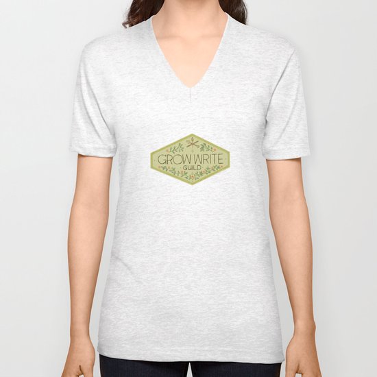 Grow Write Guild Seal Unisex V-Neck