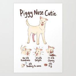 Piggy Nose Cutie Art Print