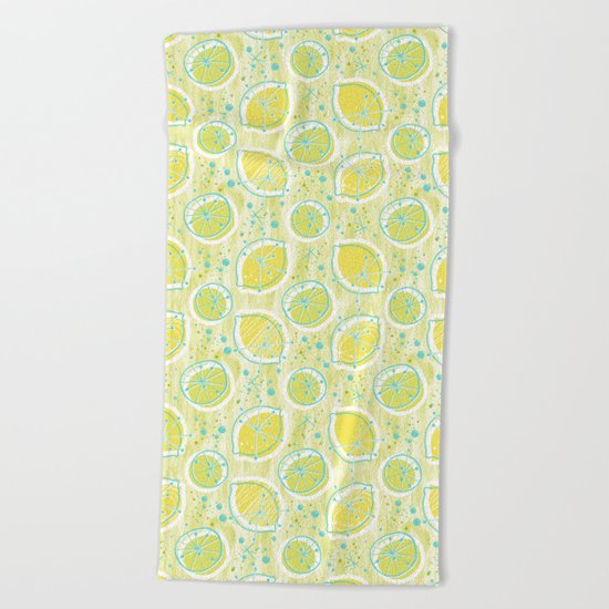 Atomic Lemonade_Green and Cerulean Beach Towel