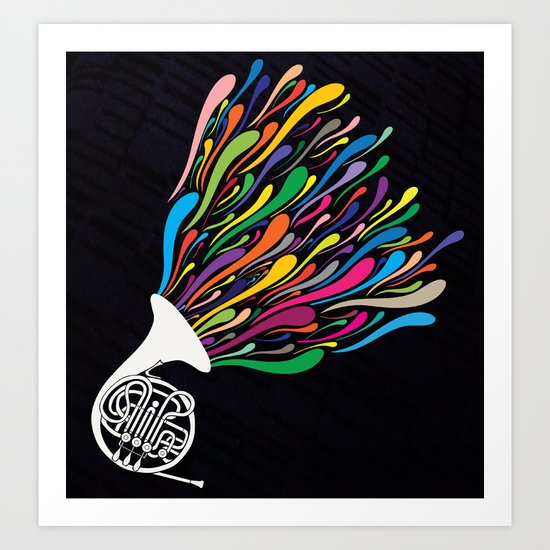 French Horn Art Print