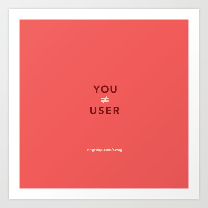 You Are Not The User Art Print