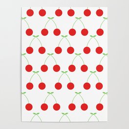 Cherry Pattern Poster