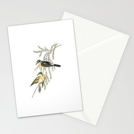 Vintage Black Eared Cuckoo Bird Illustration Stationery Card