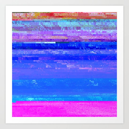 Glitch Forest Art Print