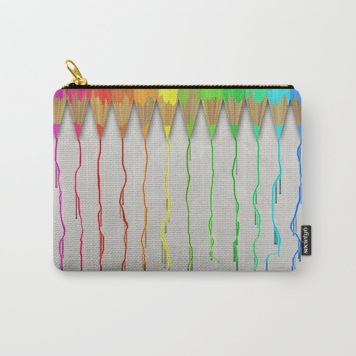 Melting Rainbow Pencils Carry-All Pouch