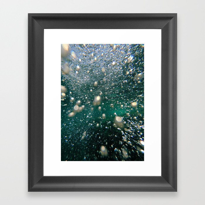 chaotic bubbles Framed Art Print