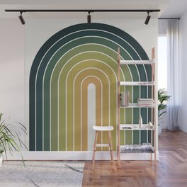 Gradient Arch XXVI Green Tones Mid Century Modern Rainbow Wall Mural
