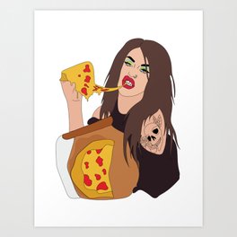 I Adore Pizza Art Print