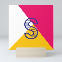 S monogram no. 2 - angle series Mini Art Print