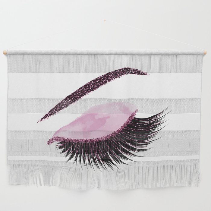 Glittery burgundy lashes Wall Hanging
