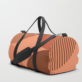 Abstraction Shapes 119 in Terracotta Brown Shades (Moon Phase Abstract)  Duffle Bag