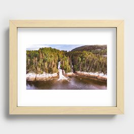 Waterfall in the nature in Tadoussac, Quebec Recessed Framed Print