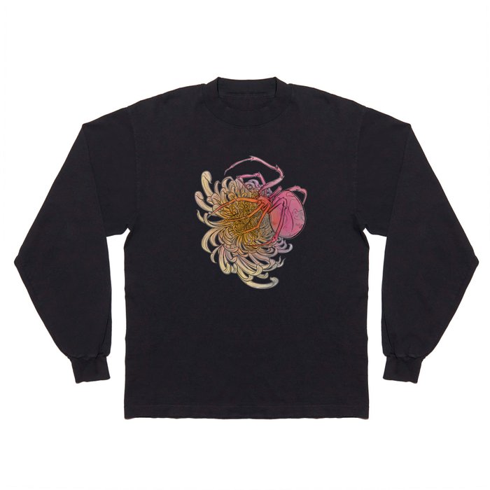 Chrysanthemum & Spider Long Sleeve T Shirt