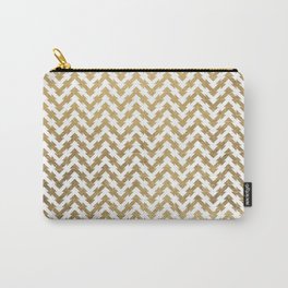 Elegant modern geometrical faux gold chevron pattern Carry-All Pouch