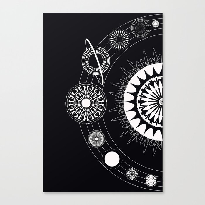 Mandala Solar System Canvas Print