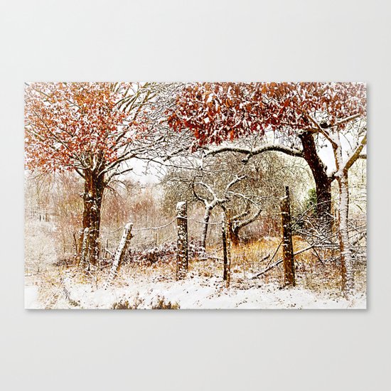Painterly winter Canvas Print