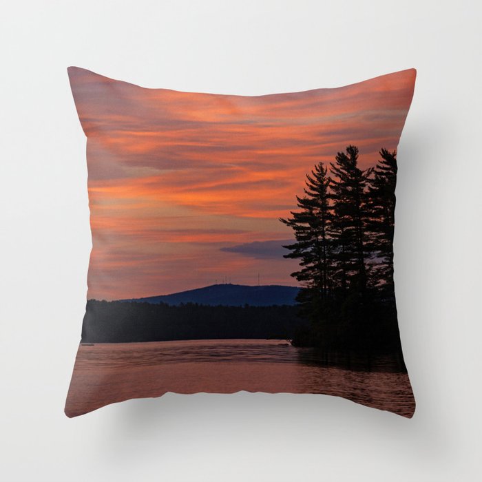 Maine Sunset Throw Pillow