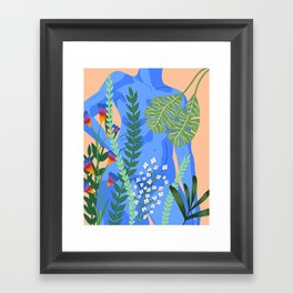 Body With Plants Framed Art Print