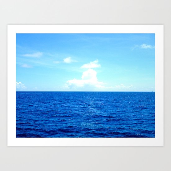 Serene Blue Water Art Print