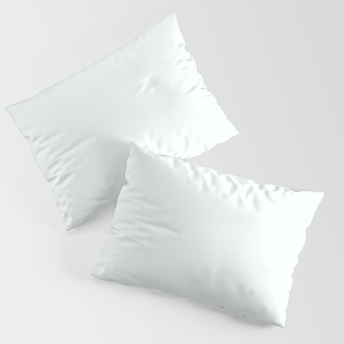 Mint Puff White Pillow Sham