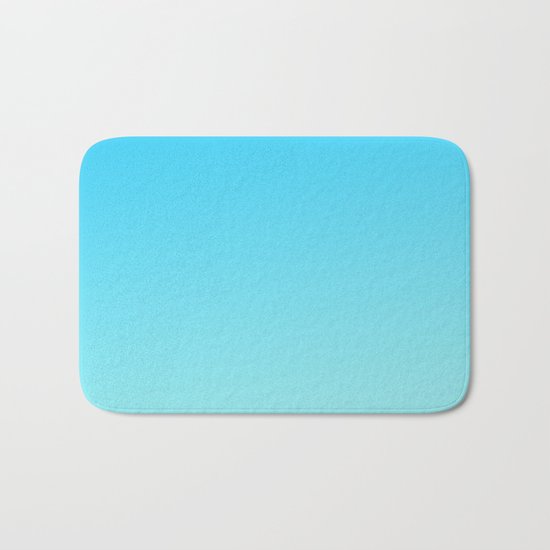 Simply sea blue teal color gradient - Mix and Match with Simplicity of Life Bath Mat