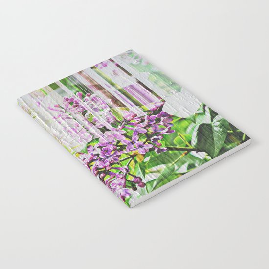 White Washed Painted Lilac Notebook