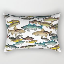 Fish Beach Nautical multicolor and black and white Rectangular Pillow