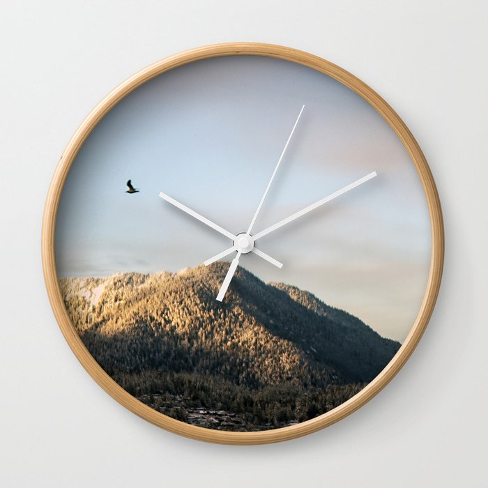 Snowy mountains  Wall Clock