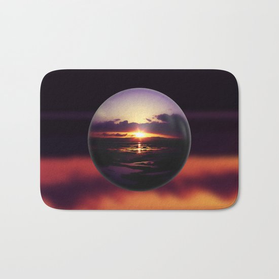 Float on the clouds like a drop of dew and bask in the light of a sunrise view Bath Mat