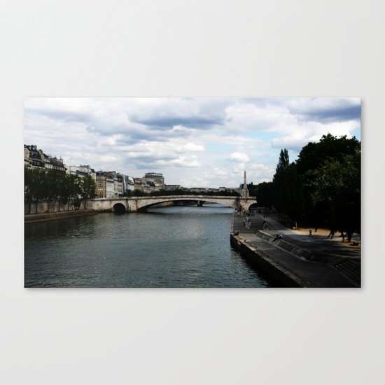 Les bords de Seine Canvas Print