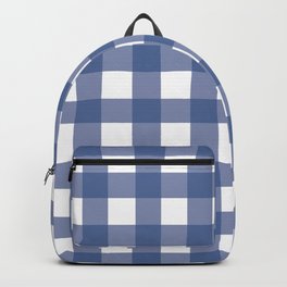 Blue and White Gingham Pattern Backpack | Ginghampattern, Seamlesspattern, Textilepattern, Interiordesign, Vectorpattern, Buffaloplaid, Surfacedesign, Blue, Farmhousestyle, White 