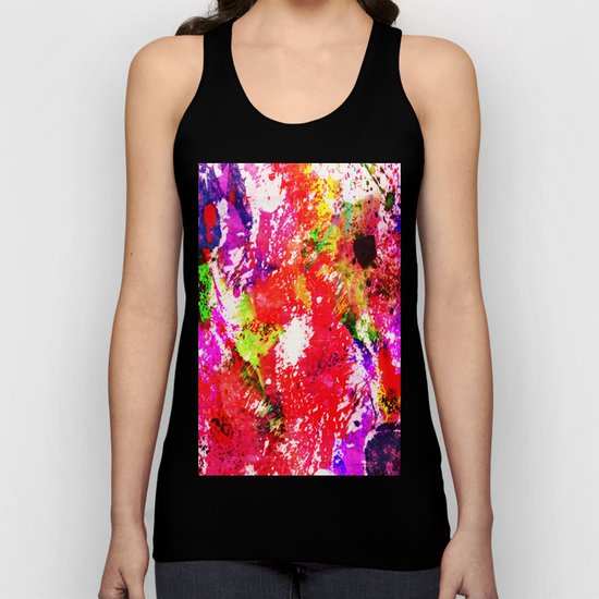 Expression Of Colour - Abstract Painting In Rainbow Colours Unisex Tank Top