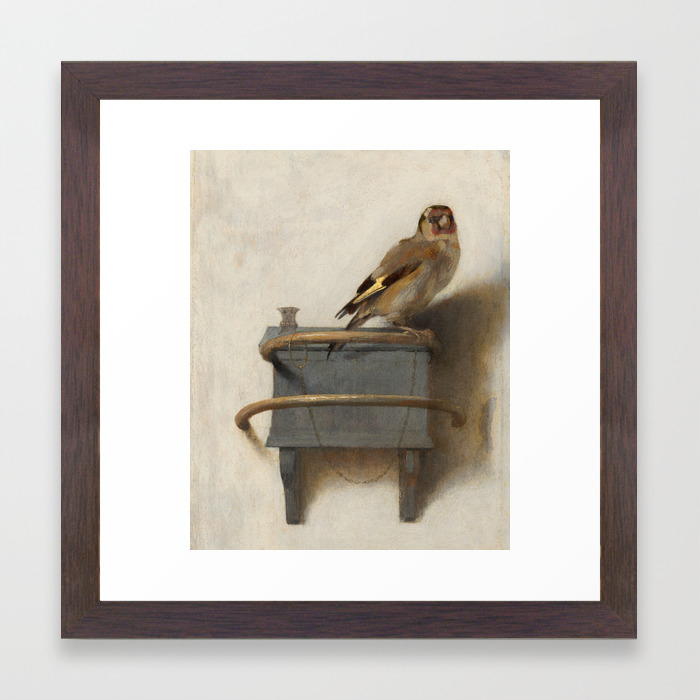 The Goldfinch Painting By Carel Fabritius 1654 Framed Art Print
